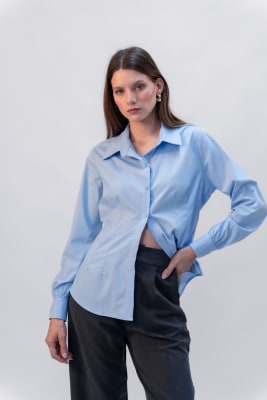 Camisa Paris - Celeste