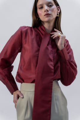 Blusa Lazo - Guinda