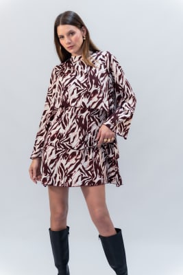 Vestido Kori - Guinda Print