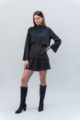 Vestido Kori - Negro Polka