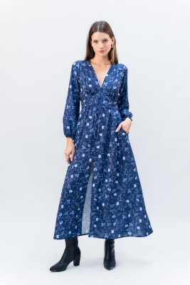 Vestido Venezia - Azul Print