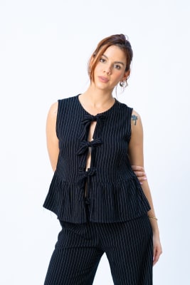 Blusa Lazo - Negro Rayas1