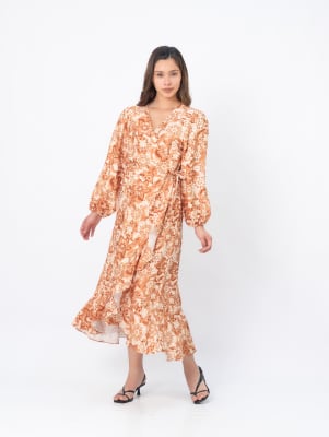 Vestido Romantic - Naranja Print1