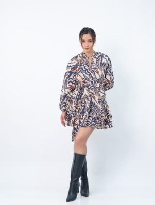 Vestido Milán - Azul Print