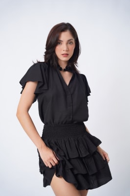 Falda Boho - Negro