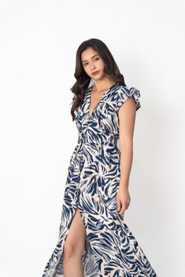 Vestido Oriana - Print Azul