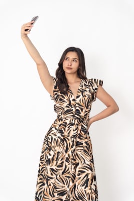 Vestido Oriana - Lacre Print