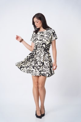 Vestido Astrid - Negro Print