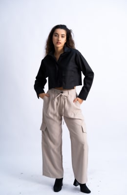 Camisa Crop - Negro1