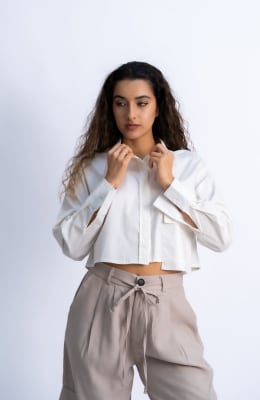 Camisa Crop - Hueso2
