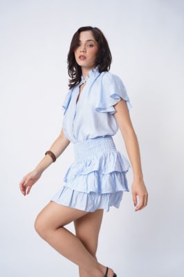 Falda Boho - Celeste