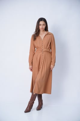 Vestido Atenas - Camel