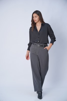 Pantalón Sastre Recto - Gris1