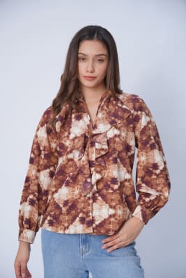 Blusa Bobo - Beige Print