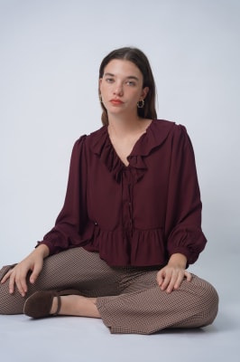 Blusa Italy - Guinda