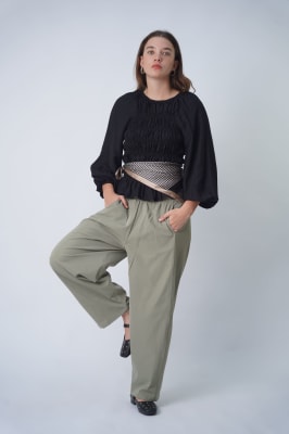 Pantalón Barrel - Verde1