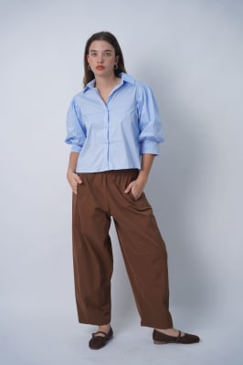Pantalón Barrel - Marrón