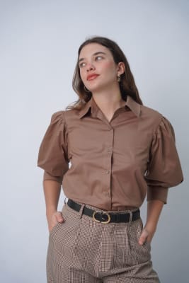 Camisa Zoé - Caqui1