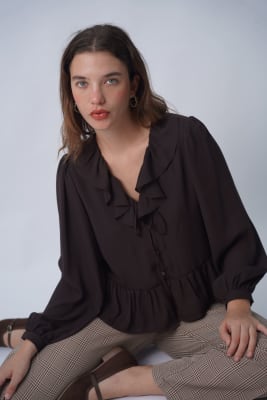 Blusa Italy - Marrón