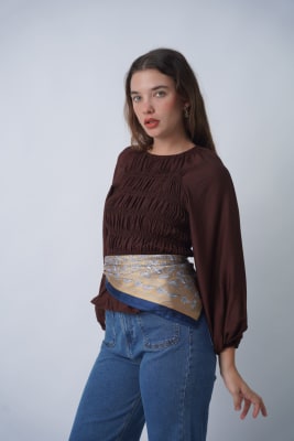 Blusa Oriana - Marrón2