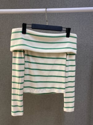 Top Escote - Verde Rayas1