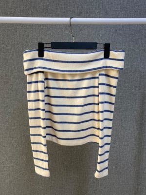 Top Escote - Azul Rayas2