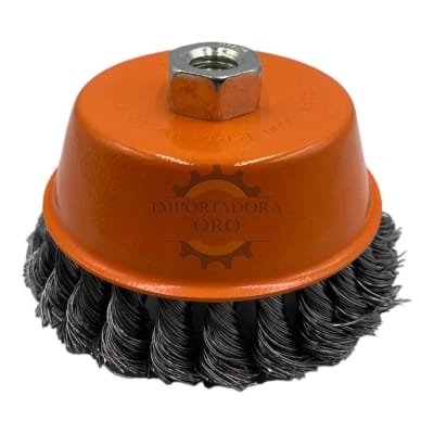 Escobilla de copa de acero trenzada 5