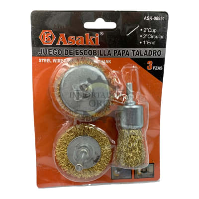 Juego de Escobilla Para Taladro 3 piezas 089511