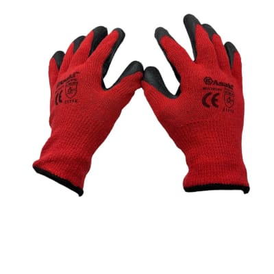 Guantes poliester con jebe 15794