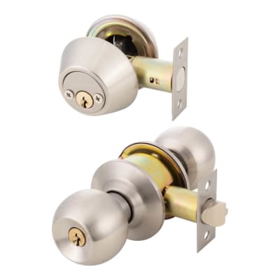 Kit Acceso Cerradura Cilíndrica + Cerrojo Tubular Inox CEP00013691