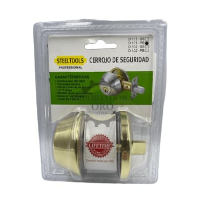 Cerrojo de seguridad tipo mariposa dorado