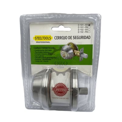 Cerrojo de seguridad tipo mariposa plateado