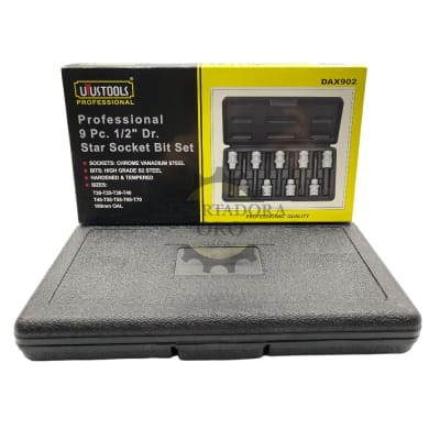 Set de dados torx prosfesional 9 piezas 100mm