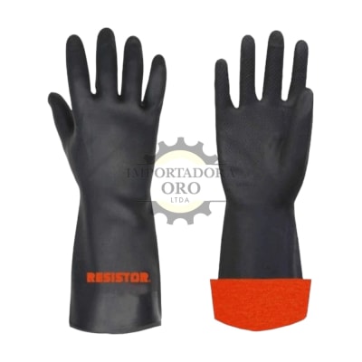 Guante albañil reforzado negro-naranjo 12 pares1