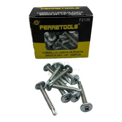 Tornillo Lenteja Punta Broca 8x1 1/4