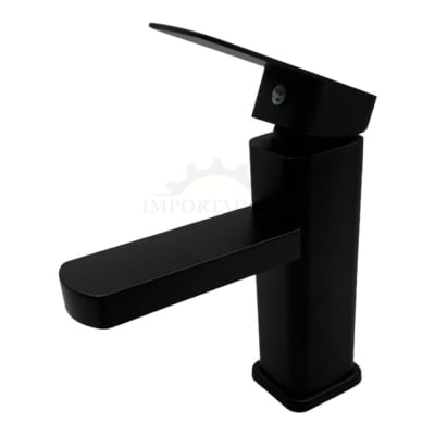 Llave Lavamano Corto Monomando Negro F6110