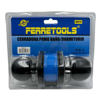 Cerradura Pomo Dormitorio Negro FK9717