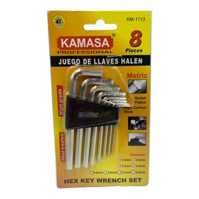 Juego de llave allen CR 8 piezas KM1113