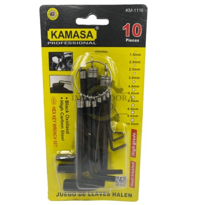 Juego de llave allen 10 piezas KM1116