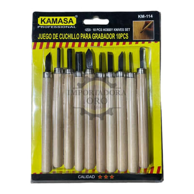 Set Cuchillo para grabar 10 piezas km1141