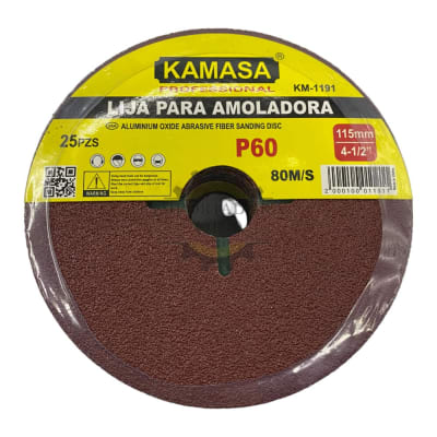 DIsco de lija 115mm P60 25 unidades km1191