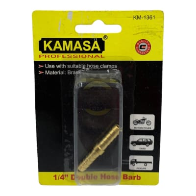 Acople Conector doble para manguera de aire 1/4