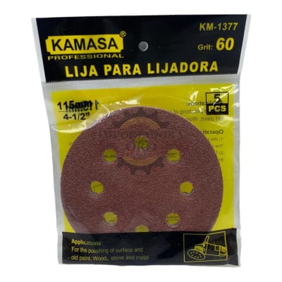 Set de lijas 115mm P60 5 unidades km1377
