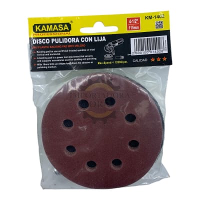 Disco para pulir con velcro 115mm 7 piezas km14021