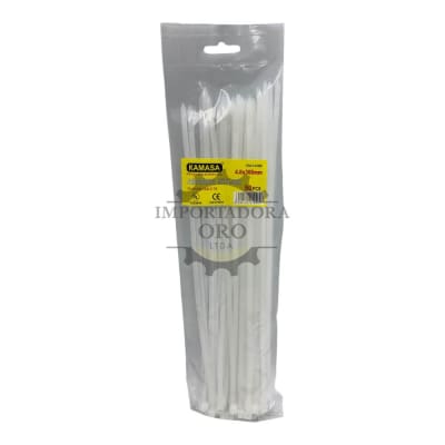 Amarra plastica blanca 4.8x300mm Km1446b1