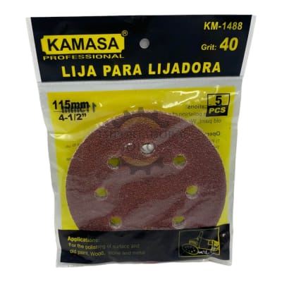 Disco de Lija con Velcro 115mm P40 km1488