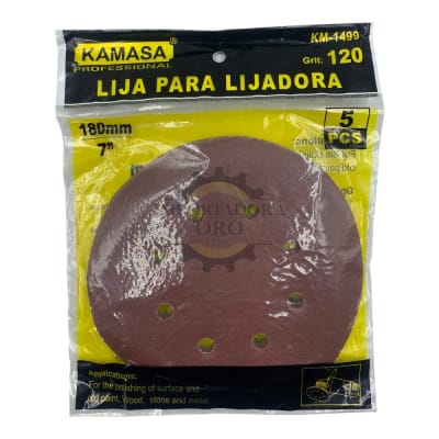 Disco de lija con velcro 180mm p120 km1499
