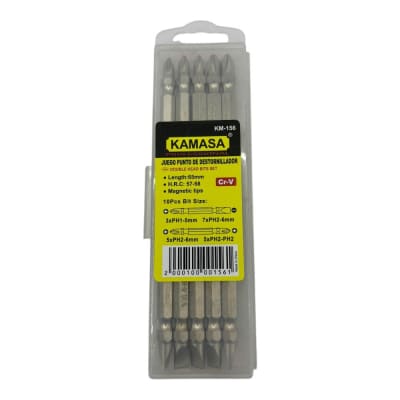 Juego de puntas phillips 65mm 10pcs KM156