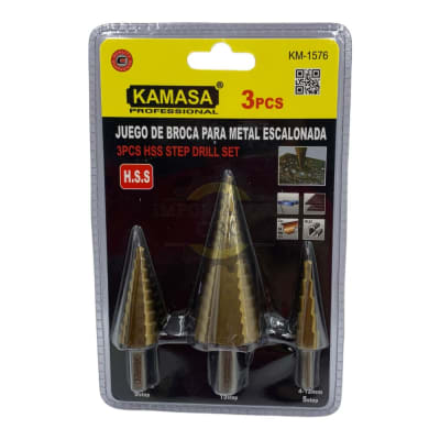 Set de Brocas Conicas 3 piezas km15761