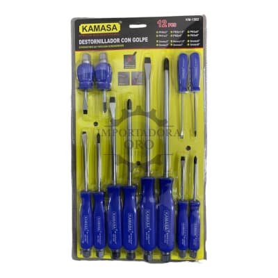 Juego de destornillador de Golpe 12 piezas km15921